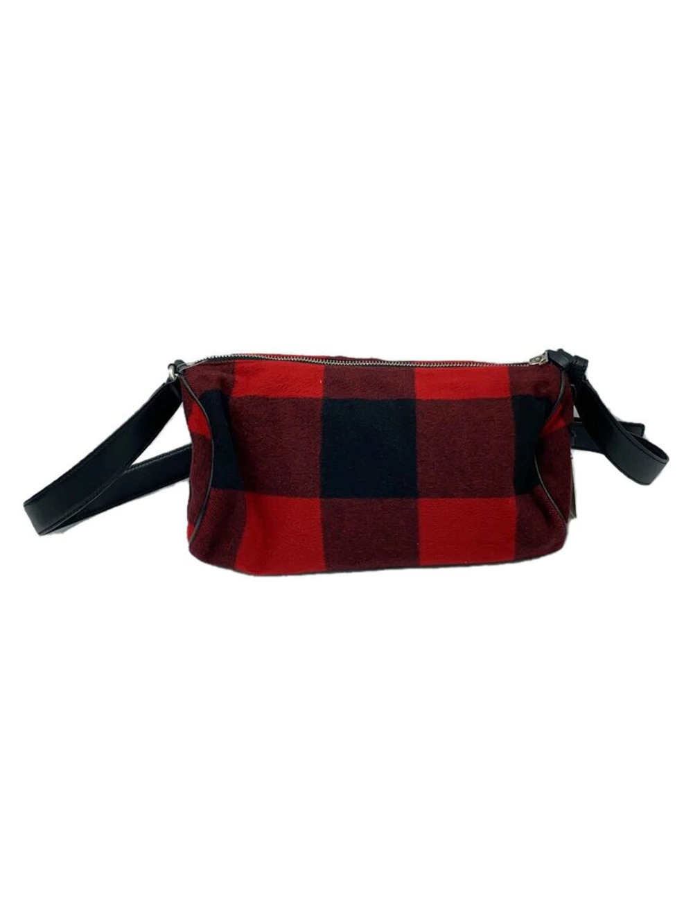 Celine Shoulder Bag Wool RED Check